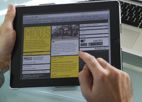 Página de MOV-S en el iPad (uqui)