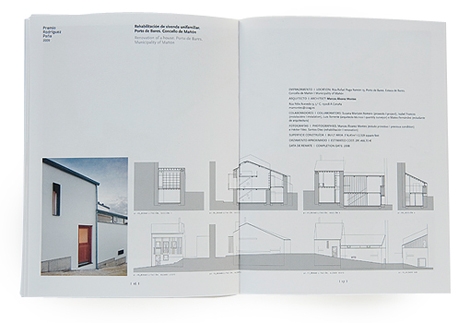 Páxinas do catálogo dos Premios de Arquitectura "Rodríguez Peña" (uqui)